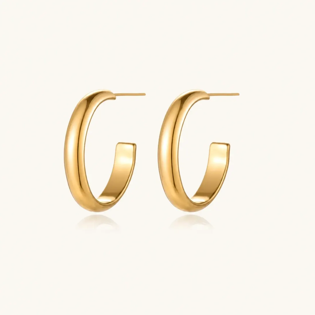 Golden Hour Earring Set: Chunky Gold Hoops Gift for Her — photo 2