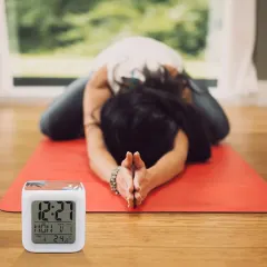 Custom Photo Alarm Clock, Color Changing LED Cube with Date and Temperature thumbnail 3