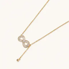 Infinity Sparkle Necklace: Gold Plated Gift for Her thumbnail 2