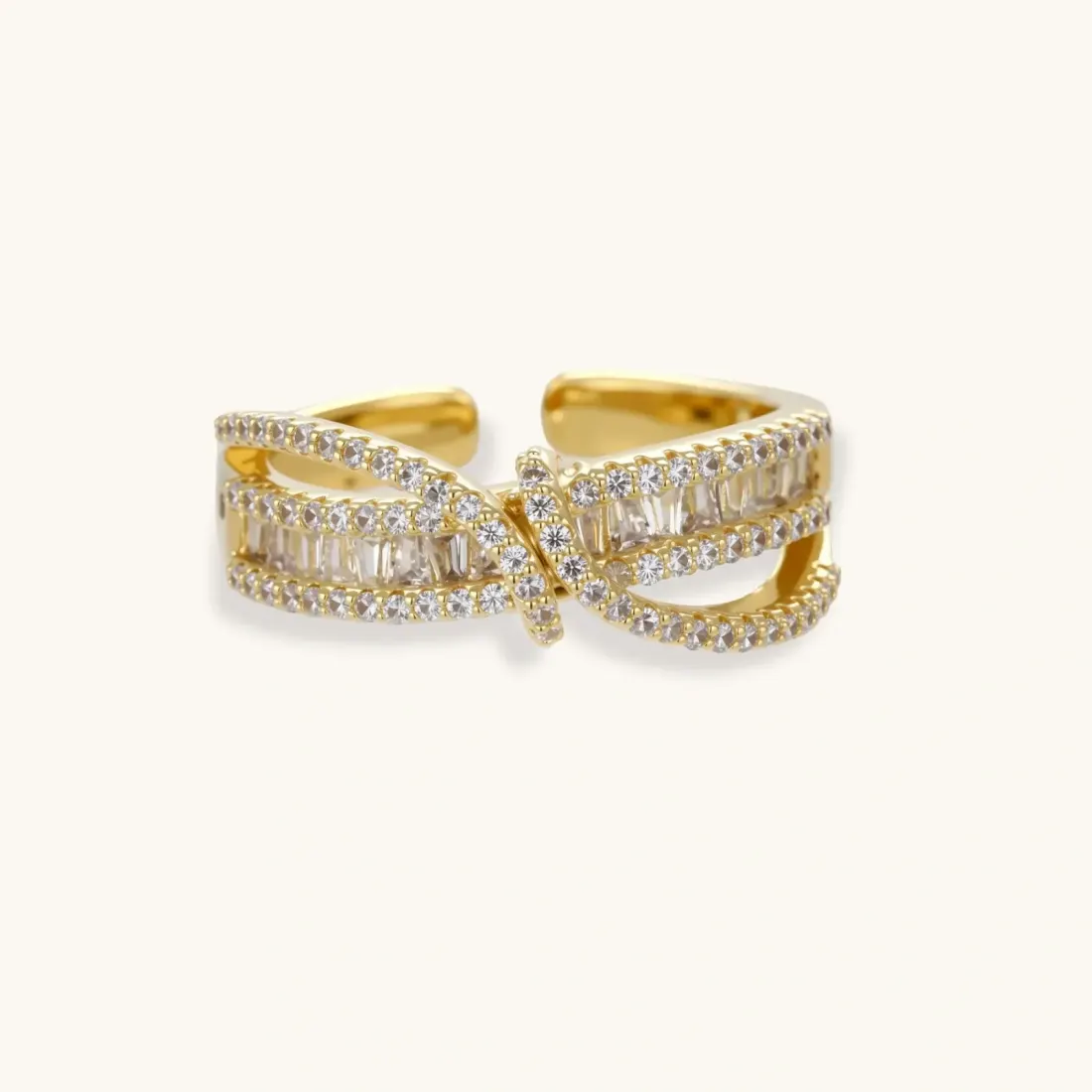 Infinity Twist Ring: Gold Plated Gift for Her — photo 2