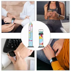 Custom Apple Watch Band, Personalized PU Leather Photo Strap, 42mm and 44mm thumbnail 2