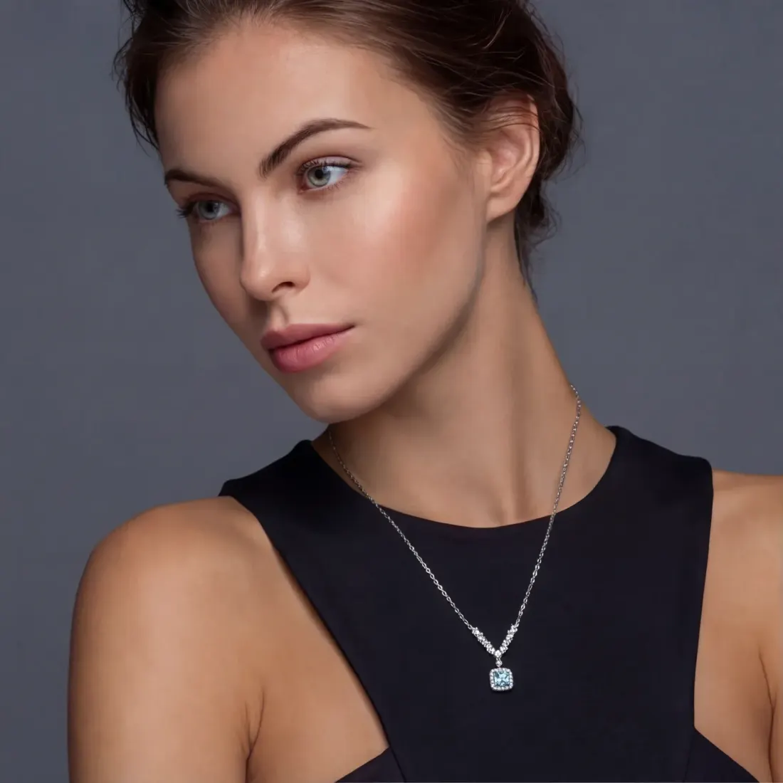 Celestial Arc Moissanite Necklace, 0.5 Ct Gift for Her — photo 4