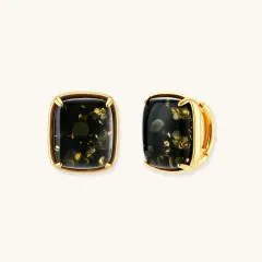 Forest Reverie Earrings: Green Amber Gift for Her thumbnail 1