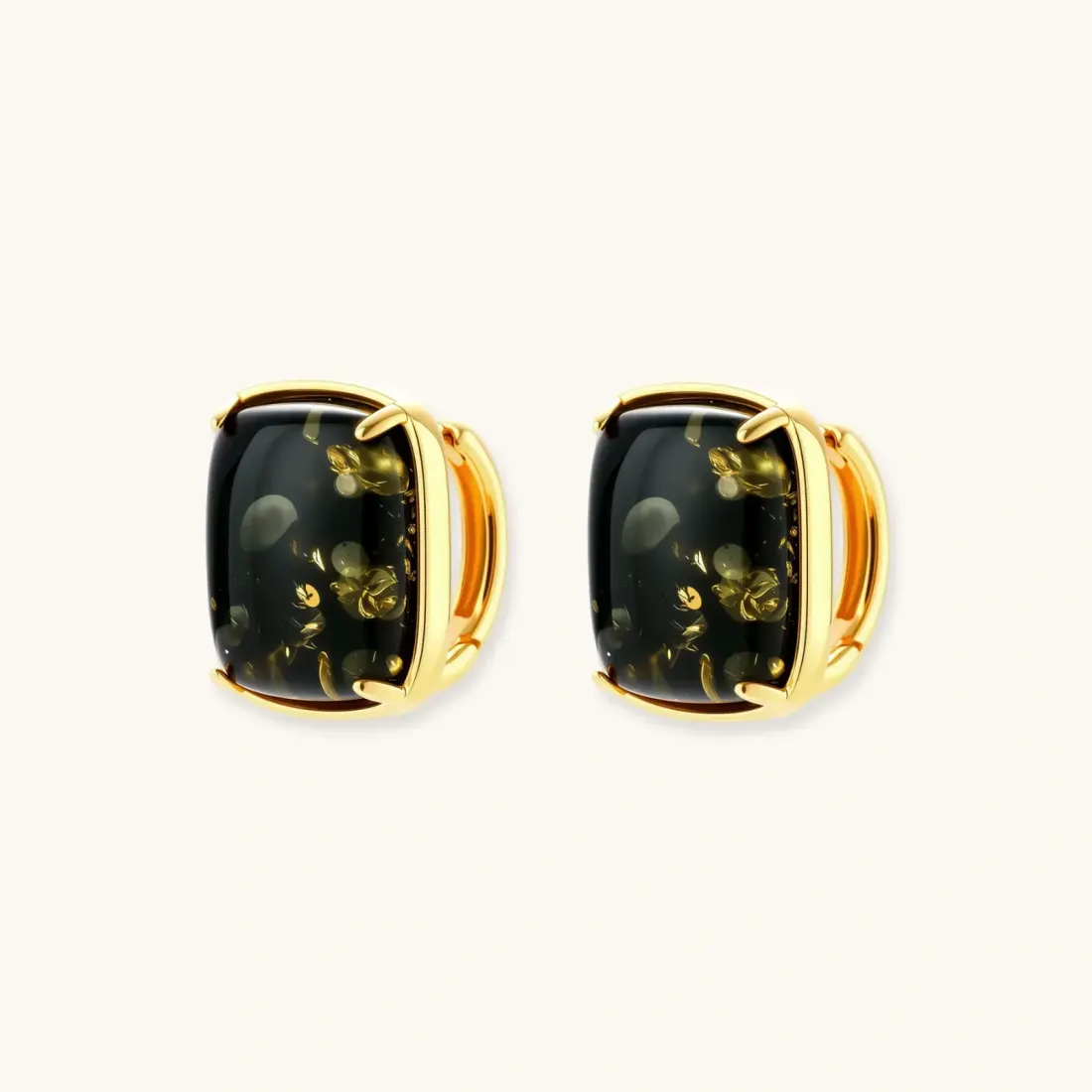 Forest Reverie Earrings: Green Amber Gift for Her — photo 2