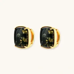 Forest Reverie Earrings: Green Amber Gift for Her thumbnail 2