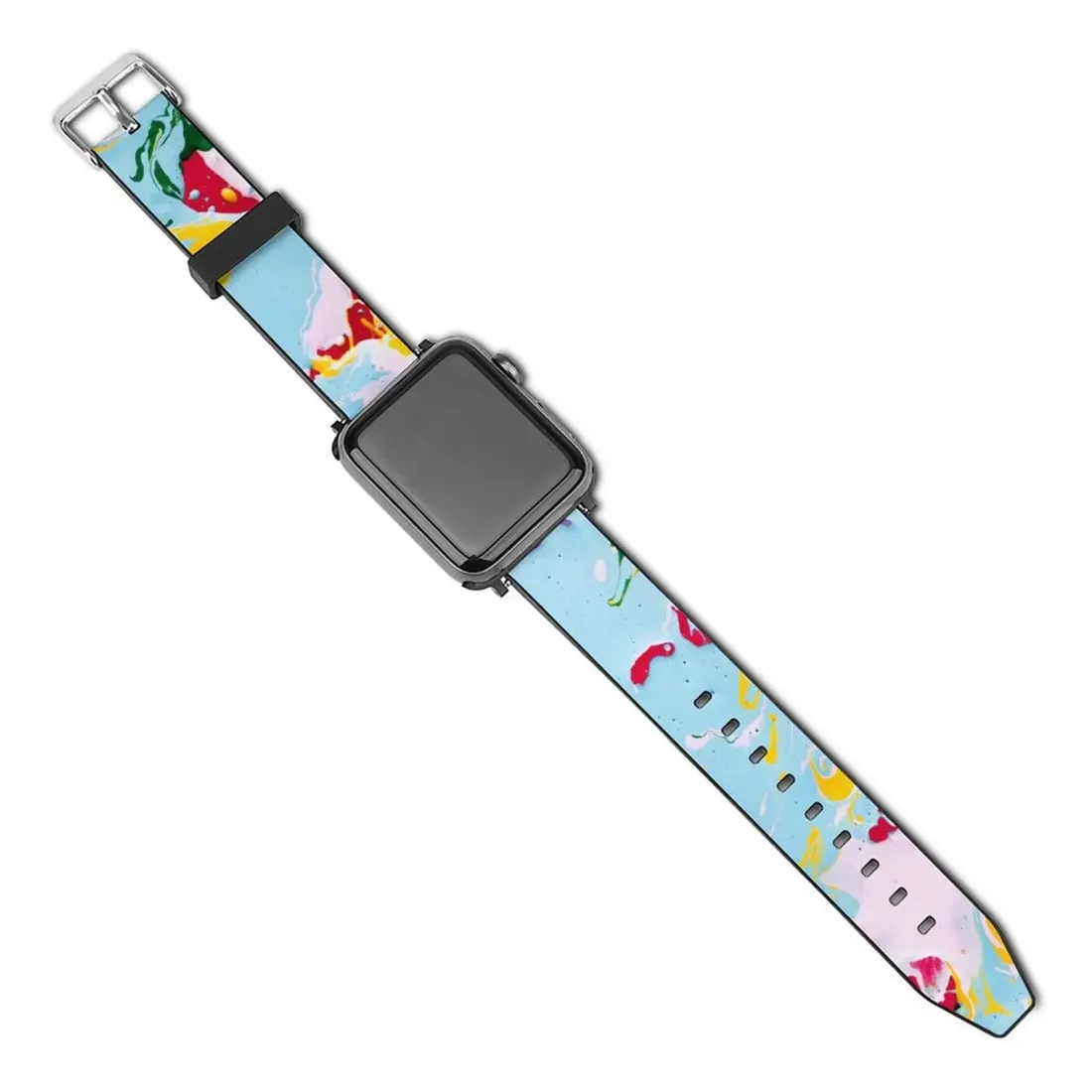 Custom Apple Watch Band, Personalized PU Leather Photo Strap, 42mm and 44mm — photo 4