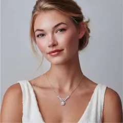 Celestial Wings Statement Necklace: Moissanite Gift for Her thumbnail 5