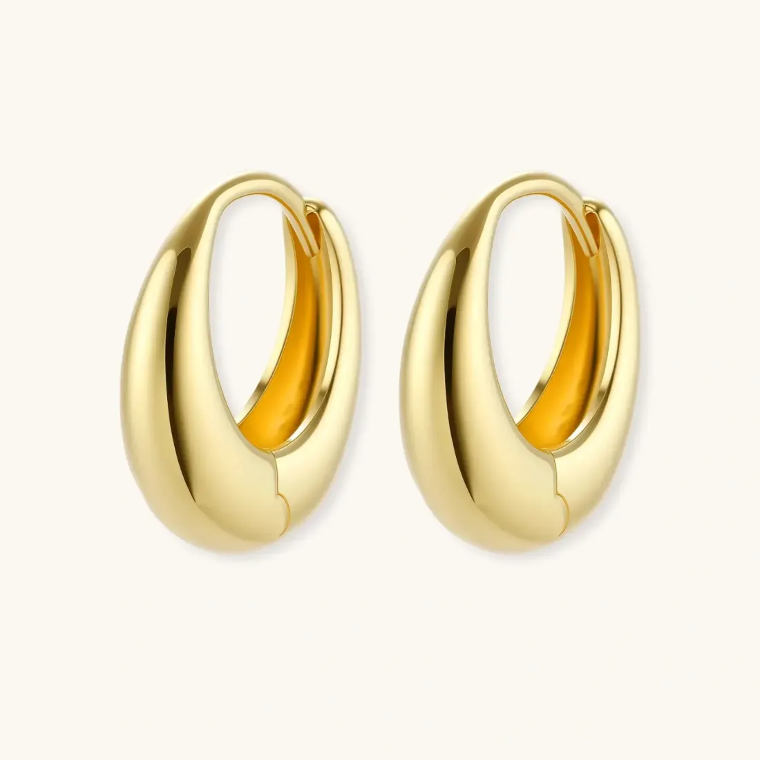 Golden Era Huggie Hoops: 14K Gold Gift for Her — photo 3
