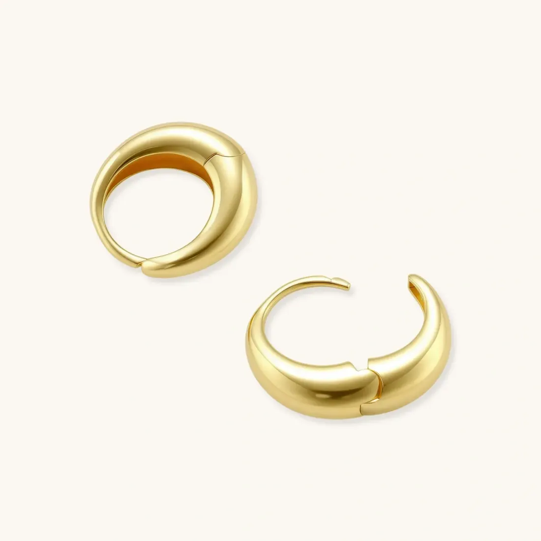 Golden Era Huggie Hoops: 14K Gold Gift for Her — photo 4