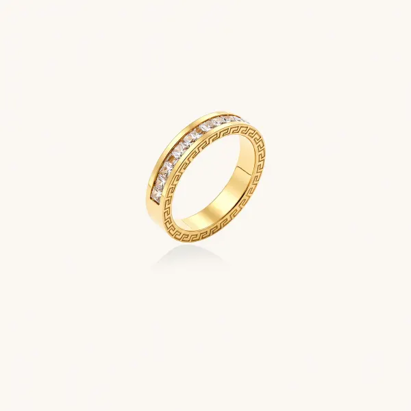Celestial Band Ring Gift for Her, 14K Gold