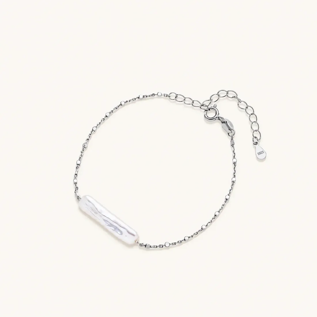 Baroque Pearl Chain Bracelet: Unique Gift for Her