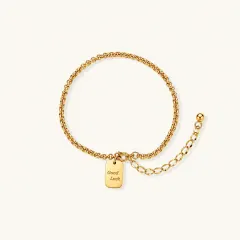 Good Luck Bracelet Gift for Her in 18K Gold thumbnail 1