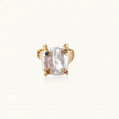 Baroque Pearl Statement Ring Gift for Her thumbnail 2