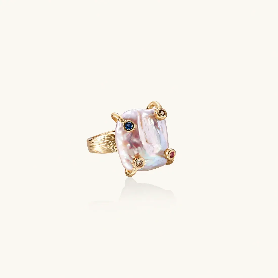 Baroque Pearl Statement Ring Gift for Her — photo 3