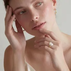 Baroque Pearl Statement Ring Gift for Her thumbnail 4