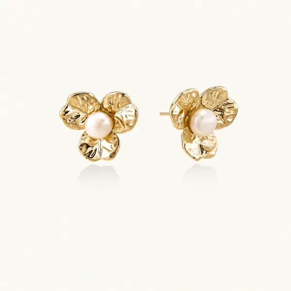 Bloom Pearl Studs: Unique Gift for Her