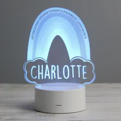 Personalised Rainbow Night Light, Custom Engraved Colour Changing LED Nursery Lamp thumbnail 6