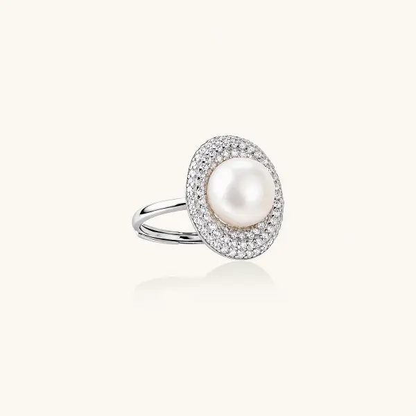Pearl Constellation Ring: Unique Gift for Her