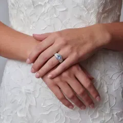Prism Power Ring: 2 Carat Moissanite Ring Gift for Her thumbnail 4