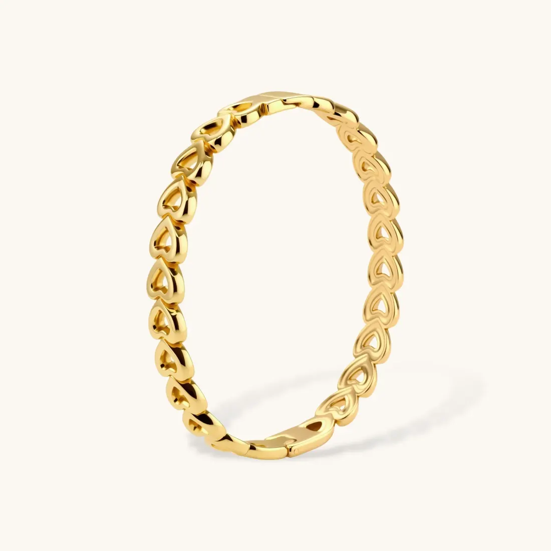 Linked Hearts Bangle, 18K Gold Gift for Her — photo 2