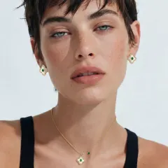 Emerald Bloom Set: Gold Plated Gift for Her thumbnail 5