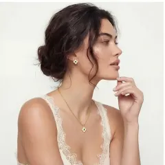 Emerald Bloom Set: Gold Plated Gift for Her thumbnail 6