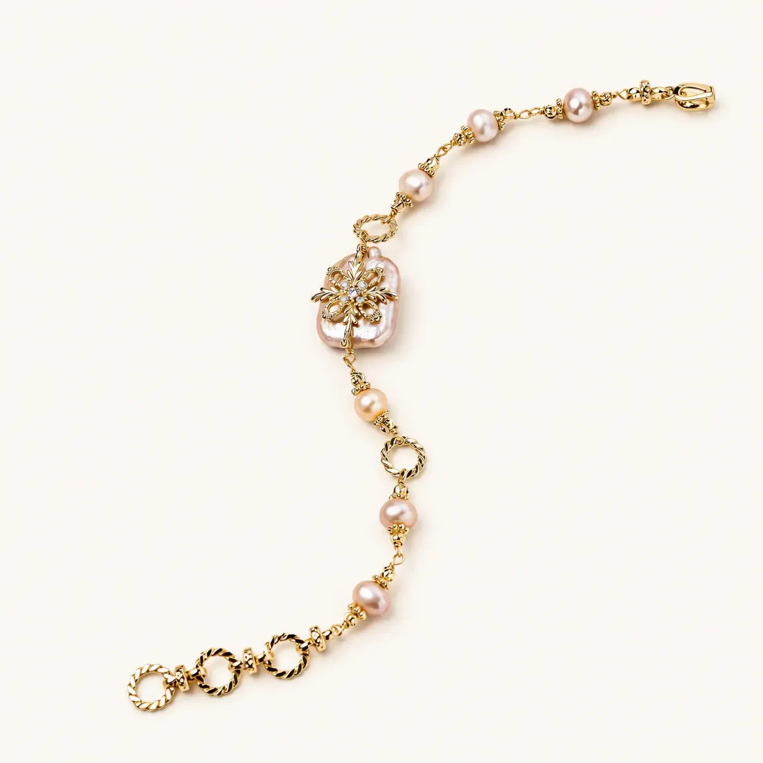 Baroque Pearl Bloom Bracelet, Unique Gift for Her — photo 2