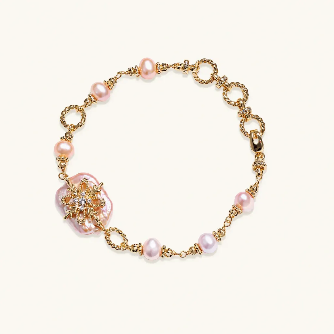 Baroque Pearl Bloom Bracelet, Unique Gift for Her — photo 3