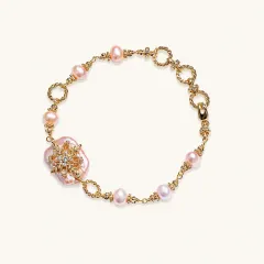 Baroque Pearl Bloom Bracelet, Unique Gift for Her thumbnail 3