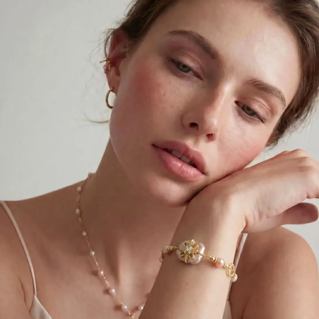 Baroque Pearl Bloom Bracelet, Unique Gift for Her — photo 6