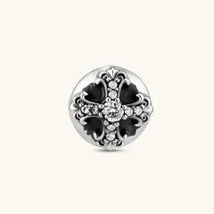 Dark Bloom Stud: Gothic Silver Gift for Him thumbnail 1