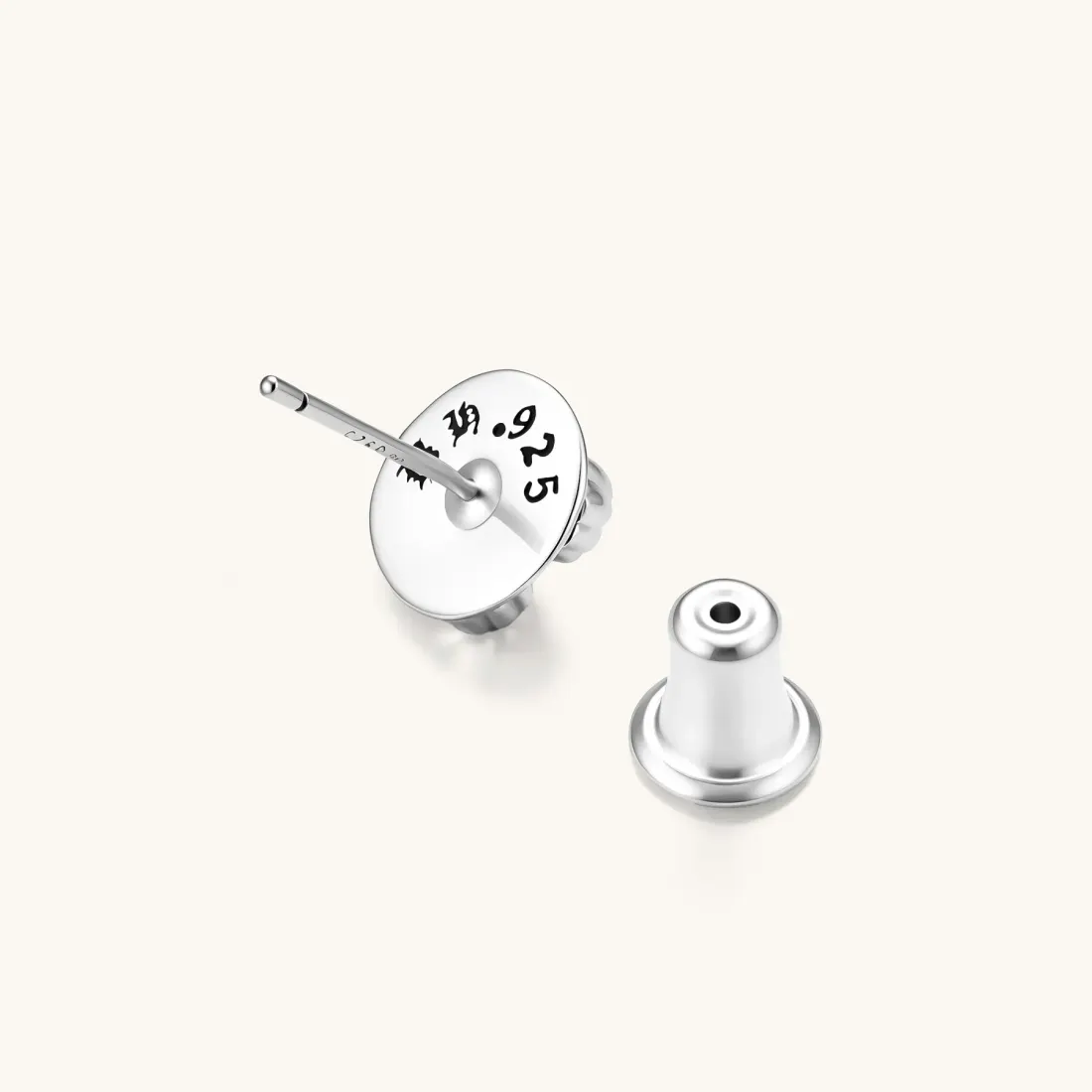 Dark Bloom Stud: Gothic Silver Gift for Him — photo 3