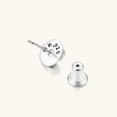 Dark Bloom Stud: Gothic Silver Gift for Him thumbnail 3
