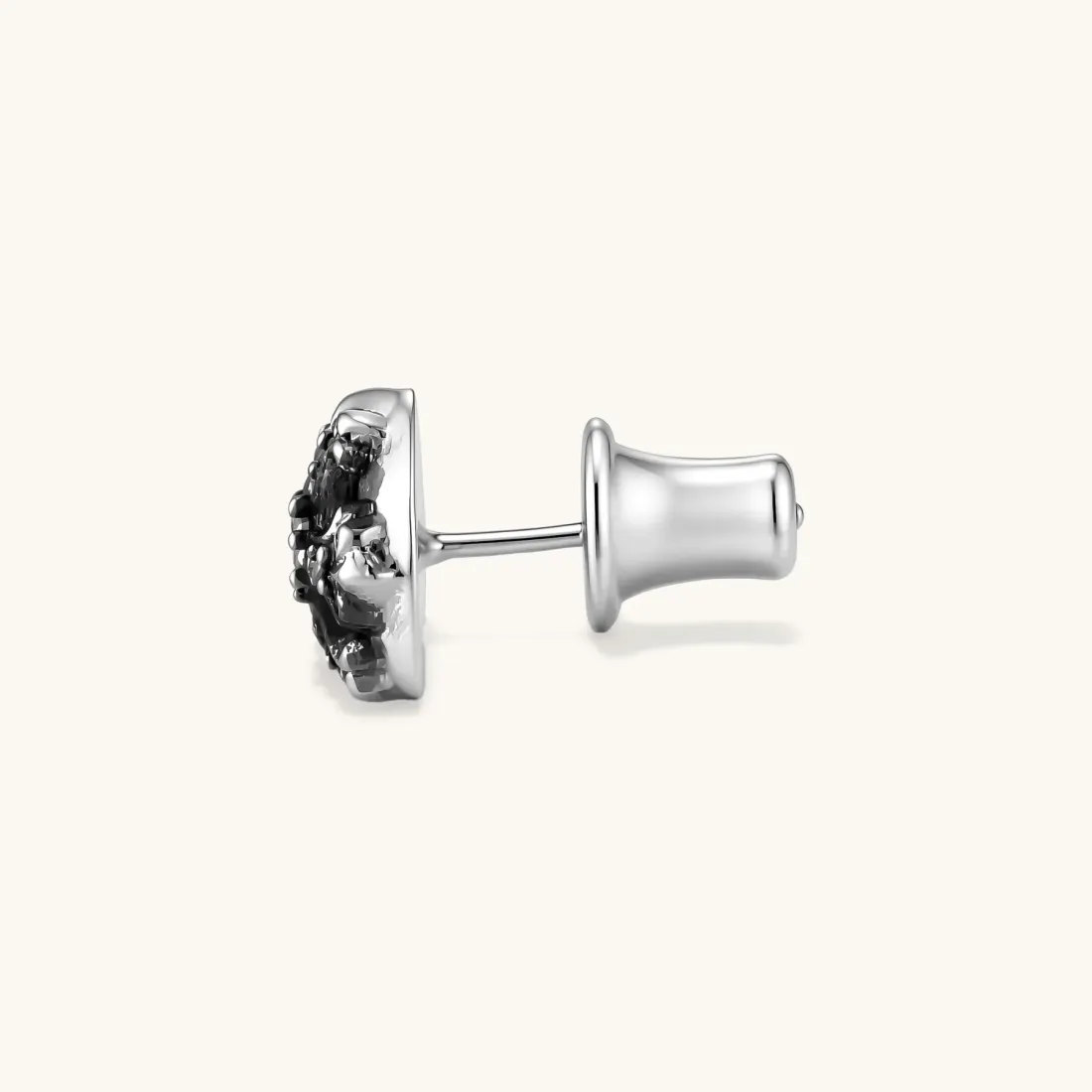 Dark Bloom Stud: Gothic Silver Gift for Him — photo 5