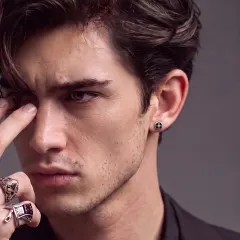 Dark Bloom Stud: Gothic Silver Gift for Him thumbnail 7