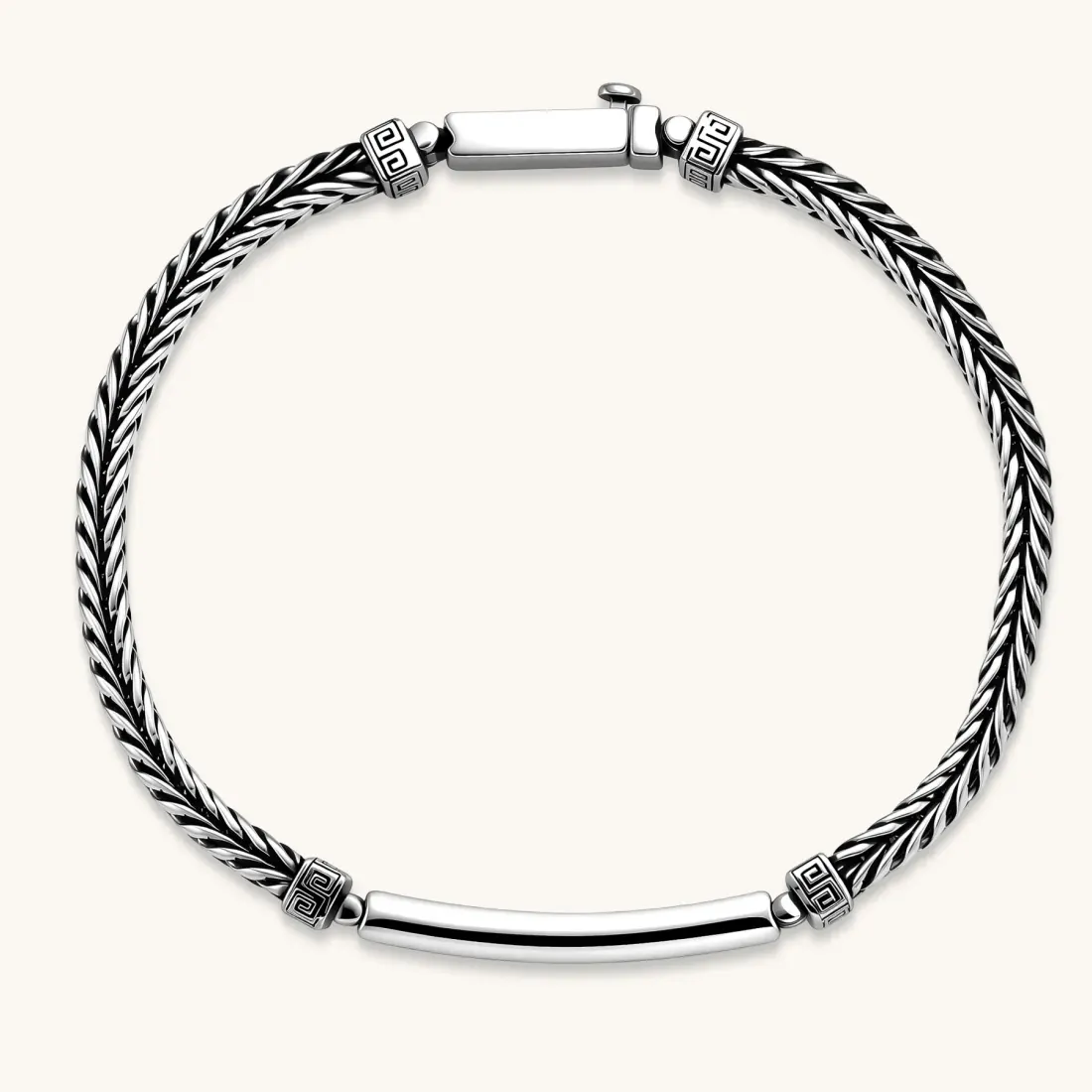 Meander Bar Bracelet, Unique Gift for Him — photo 2