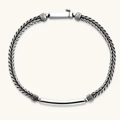 Meander Bar Bracelet, Unique Gift for Him thumbnail 2
