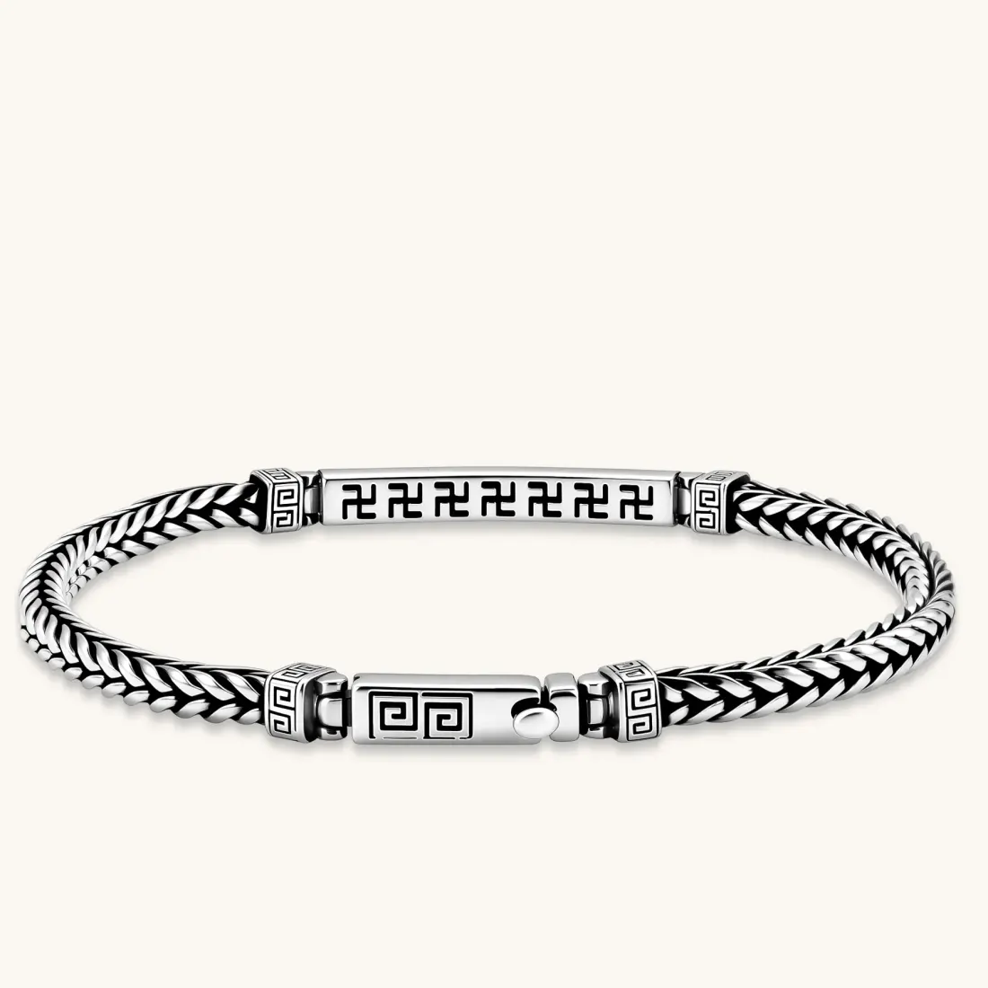 Meander Bar Bracelet, Unique Gift for Him — photo 3