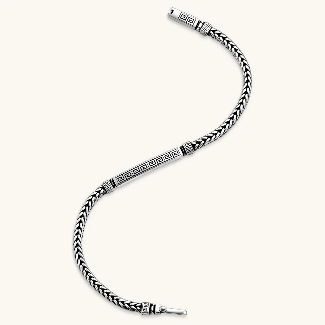 Meander Bar Bracelet, Unique Gift for Him — photo 4