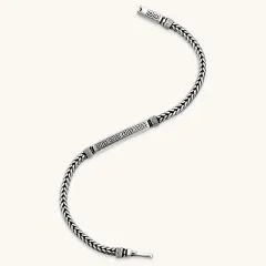 Meander Bar Bracelet, Unique Gift for Him thumbnail 4