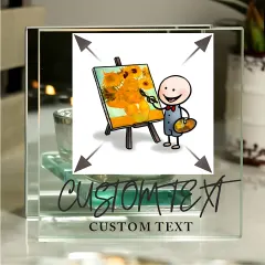 Personalised Photo Upload Mirrored Glass Tealight Holder, Custom Text Engraved Gifts thumbnail 2