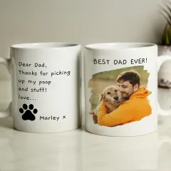 Personalised Pet Photo Mug, Custom Text Engraved Dog and Cat Keepsake Gift thumbnail 1