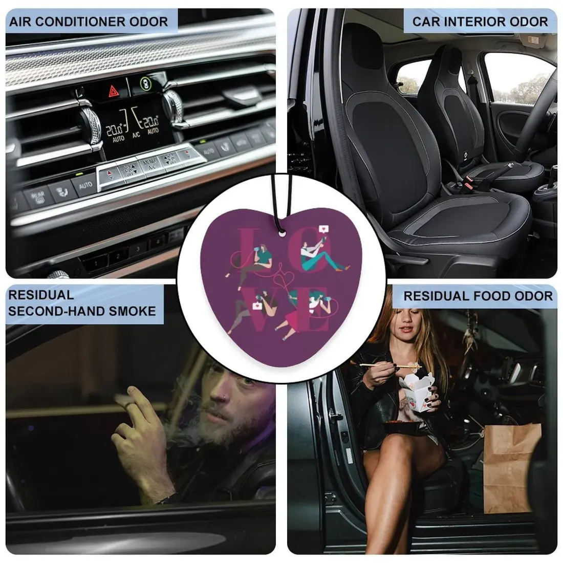 Car Air Freshener (Five Pcs)(Love Form/Rhombus) — photo 5