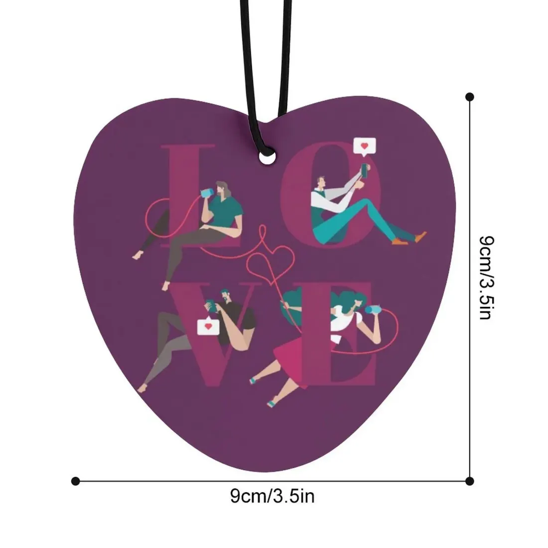 Car Air Freshener (Five Pcs)(Love Form/Rhombus) — photo 6