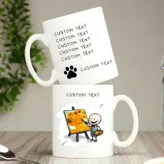 Personalised Pet Photo Mug, Custom Text Engraved Dog and Cat Keepsake Gift thumbnail 2