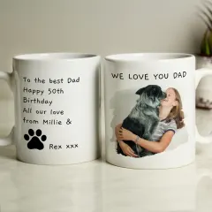 Personalised Pet Photo Mug, Custom Text Engraved Dog and Cat Keepsake Gift thumbnail 3