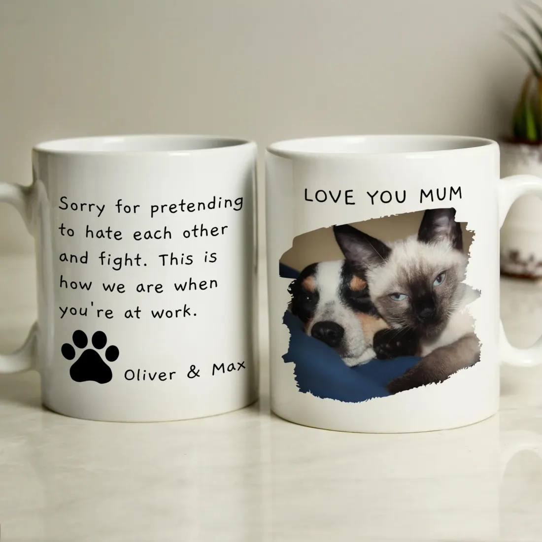 Personalised Pet Photo Mug, Custom Text Engraved Dog and Cat Keepsake Gift — photo 4