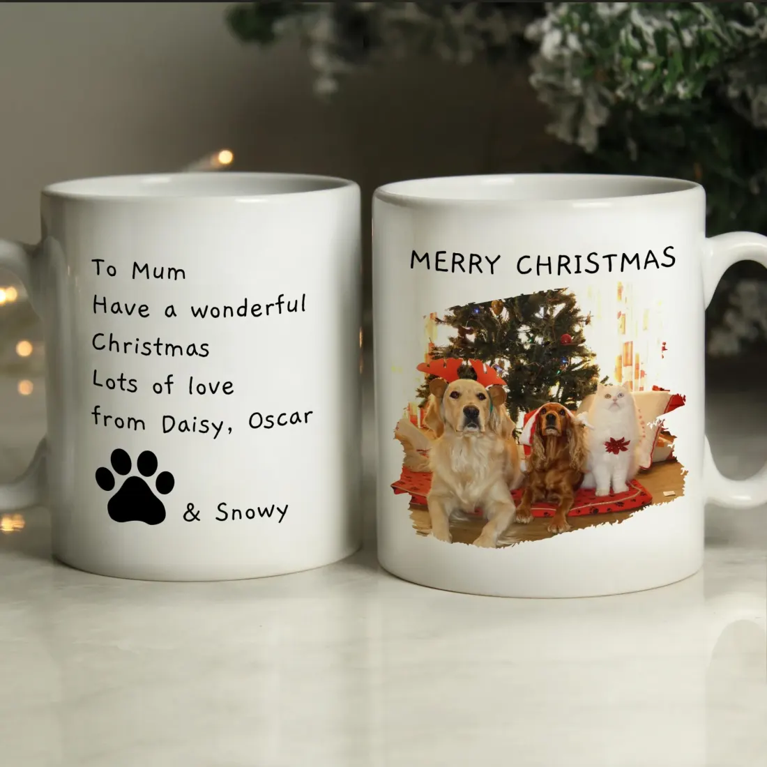 Personalised Pet Photo Mug, Custom Text Engraved Dog and Cat Keepsake Gift — photo 5