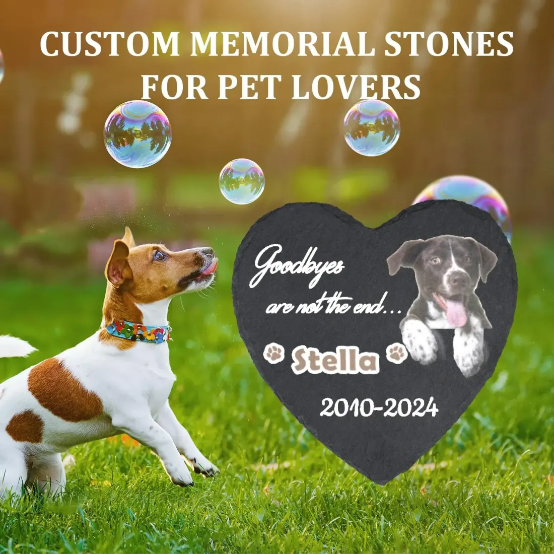 Heart-Shaped Pet Memorial Stone — photo 3