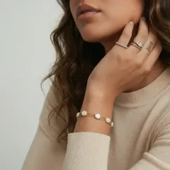 Baroque Pearl Layered Bracelet, Gift for Her thumbnail 3